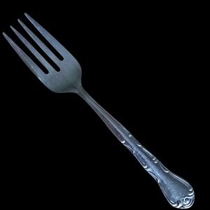 York by‎ Delco Stainless Steel Fork Japan Scroll Pattern Vintage Flatware 7.25in